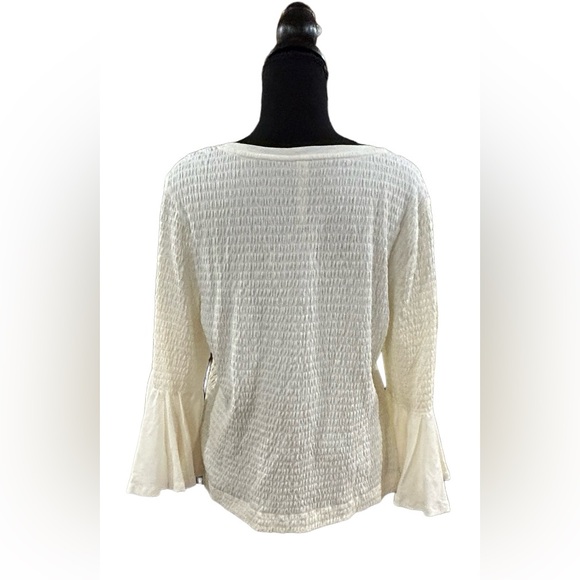 🔥ANTHROPOLOGIE! FOSTER BELL TOP! GORGEOUS IVORY, 3/4 BELL SLEEVES! BOHO! - Picture 10 of 16
